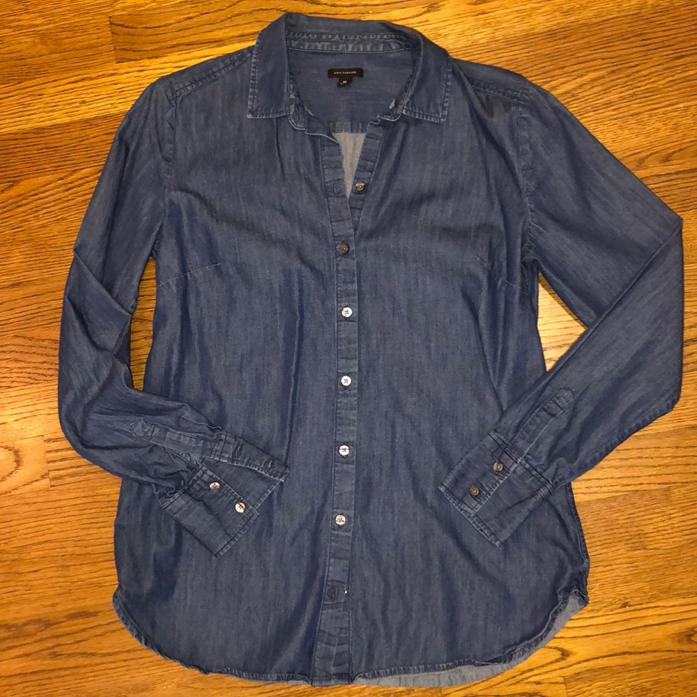 Dark Tones Chambray Blouse